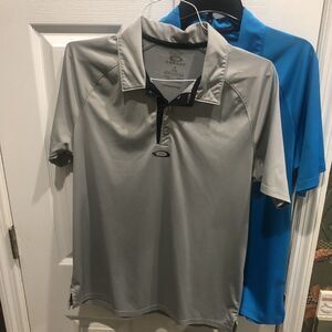 Oakley Mens Shirt Medium Light blue/Grey Regular Fit Golf - Lot of 2